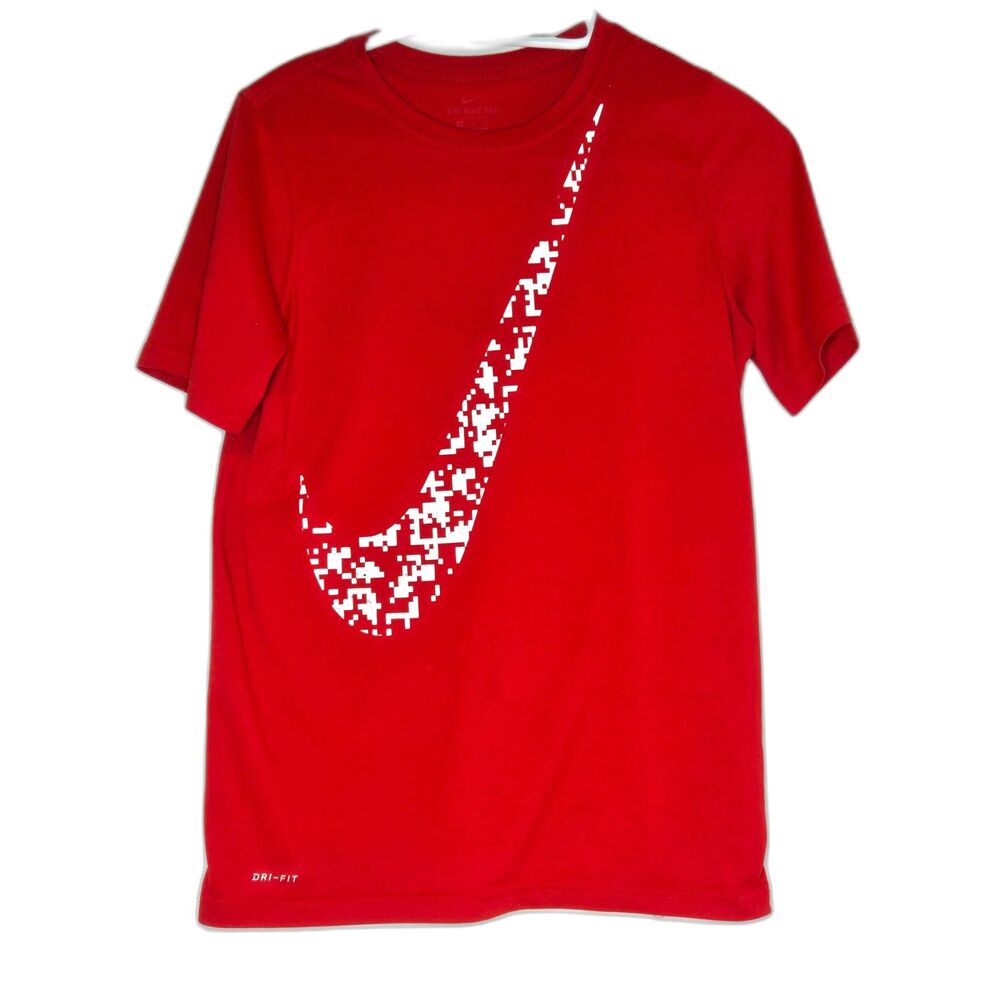 Nike Tek Gear Boys Youth XL Bundle | Red Swoosh Tee Tank Lot 2pc - Picture 2 of 10